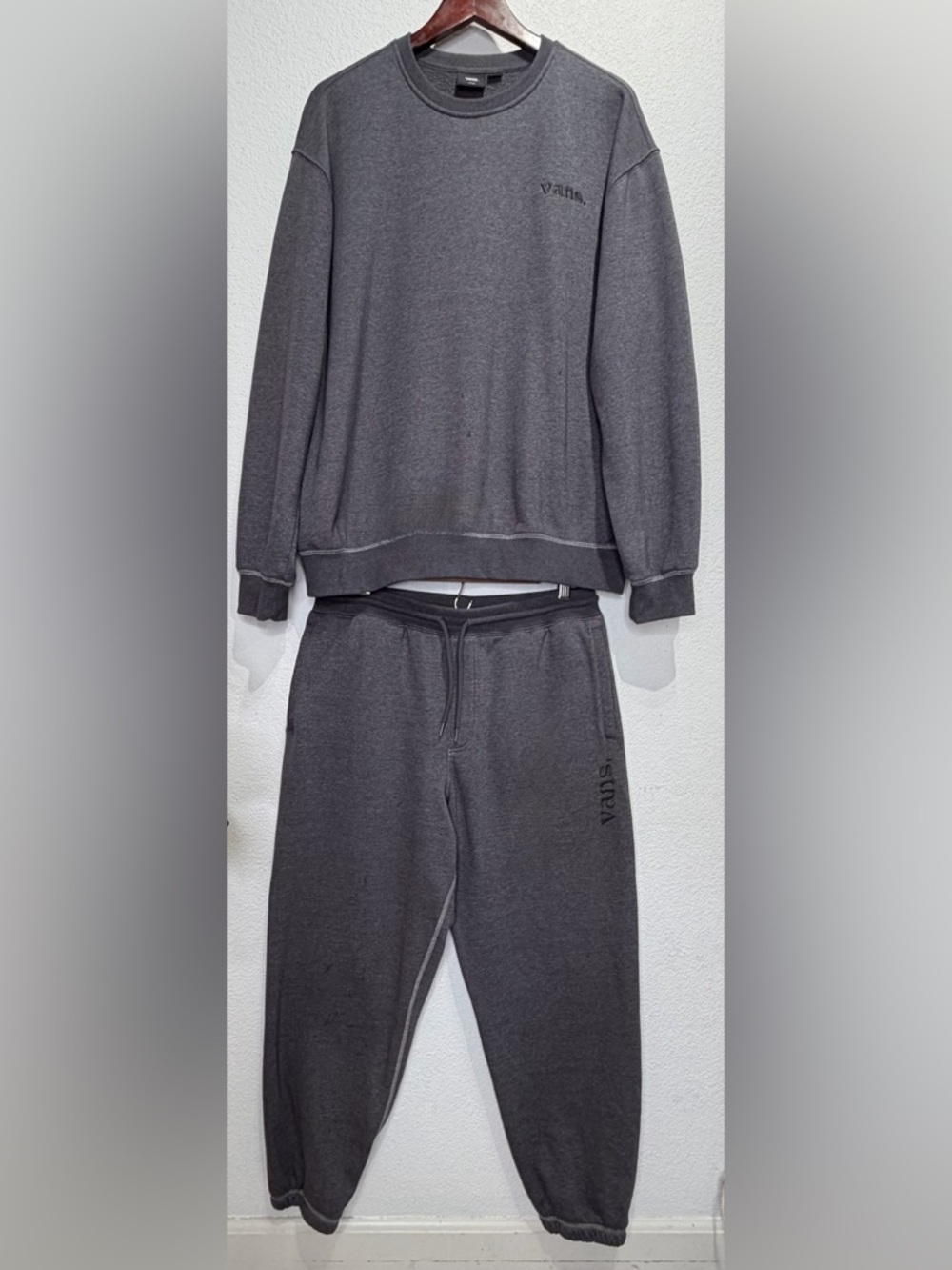 Vans Purple Gray Crewneck Sweatshirt and Joggers Set